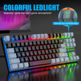 Maxbell Gaming Keyboard Ergonomic Colorful LED Backlit Office Keyboard for Laptop PC