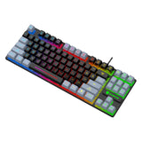 Maxbell Gaming Keyboard Ergonomic Colorful LED Backlit Office Keyboard for Laptop PC