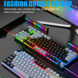 Maxbell Gaming Keyboard Ergonomic Colorful LED Backlit Office Keyboard for Laptop PC