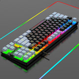 Maxbell Gaming Keyboard Ergonomic Colorful LED Backlit Office Keyboard for Laptop PC