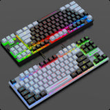 Maxbell Gaming Keyboard Ergonomic Colorful LED Backlit Office Keyboard for Laptop PC
