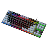 Maxbell Gaming Keyboard Ergonomic Colorful LED Backlit Office Keyboard for Laptop PC