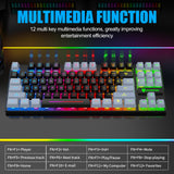 Maxbell Gaming Keyboard Ergonomic Colorful LED Backlit Office Keyboard for Laptop PC