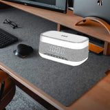 Maxbell Multifunctional BT Speaker Practical Cordless Charger for Home Office Indoor White