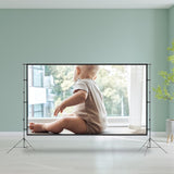 Maxbell Projector Screen with Iron Stand Trendy for Presentations Living Room Travel 100inch Regular 2m