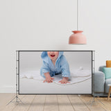 Maxbell Projector Screen with Iron Stand Trendy for Presentations Living Room Travel 100inch Regular 2m