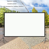 Maxbell Projector Screen with Iron Stand Trendy for Presentations Living Room Travel 120inch Regular 2m