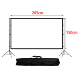 Maxbell Projector Screen with Iron Stand Trendy for Presentations Living Room Travel 120inch Thicken 2.6m