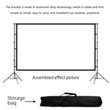Maxbell Projector Screen with Iron Stand Trendy for Presentations Living Room Travel 120inch Thicken 2.6m