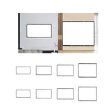 Maxbell Movie Projector Screen White Projector Curtain for Home Theater Office Party 1.34x0.75m