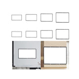 Maxbell Movie Projector Screen White Projector Curtain for Home Theater Office Party 1.34x0.75m