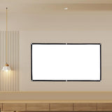 Maxbell Movie Projector Screen White Projector Curtain for Home Theater Office Party 1.34x0.75m