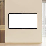 Maxbell Movie Projector Screen White Projector Curtain for Home Theater Office Party 1.34x0.75m