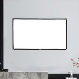 Maxbell Movie Projector Screen White Projector Curtain for Home Theater Office Party 1.59x0.9m