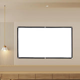 Maxbell Movie Projector Screen White Projector Curtain for Home Theater Office Party 1.59x0.9m