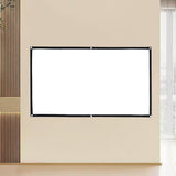 Maxbell Movie Projector Screen White Projector Curtain for Home Theater Office Party 1.59x0.9m