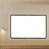 Maxbell Movie Projector Screen White Projector Curtain for Home Theater Office Party 1.86x1.05m