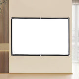 Maxbell Movie Projector Screen White Projector Curtain for Home Theater Office Party 1.86x1.05m