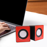 Maxbell Portable Compact Wired PC Laptop Speaker Lightweight Versatile Plug and Play Red