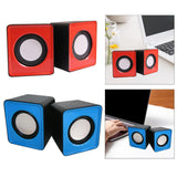 Maxbell Portable Compact Wired PC Laptop Speaker Lightweight Versatile Plug and Play Red