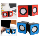 Maxbell Portable Compact Wired PC Laptop Speaker Lightweight Versatile Plug and Play Red