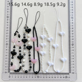 Maxbell Beaded Phone Strap Creative Acrylic Mobile Strap for Car Keys Phone Keychain