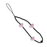 Maxbell Beaded Phone Strap Creative Acrylic Mobile Strap for Car Keys Phone Keychain