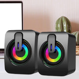 Maxbell 2x USB Mini Speaker 2.0 Channel Small Computer Speaker for PC Desktop Office