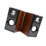 Maxbell 2x Wooden Speakers USB High Volume Desktop Speakers for Party Camping Office