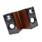Maxbell 2x Wooden Speakers USB High Volume Desktop Speakers for Party Camping Office