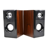 Maxbell 2x Wooden Speakers USB High Volume Desktop Speakers for Party Camping Office