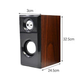 Maxbell 2x Wooden Speakers USB High Volume Desktop Speakers for Party Camping Office