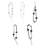 Maxbell Acrylic Beaded Phone Strap Anti Lost Lanyard Stylish for Kids Women Car Keys A