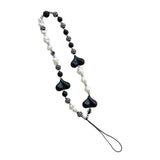 Maxbell Acrylic Beaded Phone Strap Anti Lost Lanyard Stylish for Kids Women Car Keys A