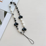 Maxbell Acrylic Beaded Phone Strap Anti Lost Lanyard Stylish for Kids Women Car Keys A