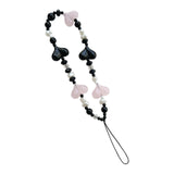 Maxbell Acrylic Beaded Phone Strap Anti Lost Lanyard Stylish for Kids Women Car Keys B