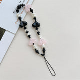 Maxbell Acrylic Beaded Phone Strap Anti Lost Lanyard Stylish for Kids Women Car Keys B