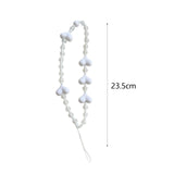 Maxbell Acrylic Beaded Phone Strap Anti Lost Lanyard Stylish for Kids Women Car Keys C