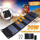 Maxbell 20W Solar Panel Folding Bag for Travel Emergency Charging Outdoor Activities