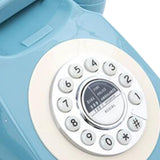 Maxbell Rotary Dial Landline Phone Dining Room Living Room Corded Landline Telephone Light Blue