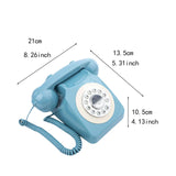 Maxbell Rotary Dial Landline Phone Dining Room Living Room Corded Landline Telephone Light Blue