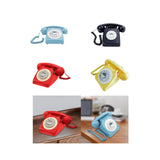 Maxbell Rotary Dial Landline Phone Dining Room Living Room Corded Landline Telephone Light Blue