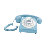 Maxbell Rotary Dial Landline Phone Dining Room Living Room Corded Landline Telephone Light Blue