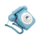 Maxbell Rotary Dial Landline Phone Dining Room Living Room Corded Landline Telephone Light Blue