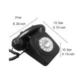 Maxbell Rotary Dial Landline Phone Dining Room Living Room Corded Landline Telephone Black