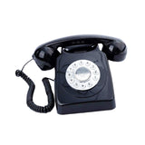 Maxbell Rotary Dial Landline Phone Dining Room Living Room Corded Landline Telephone Black