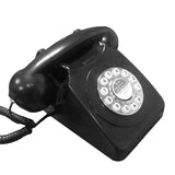 Maxbell Rotary Dial Landline Phone Dining Room Living Room Corded Landline Telephone Black
