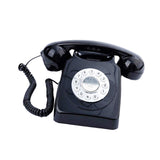 Maxbell Rotary Dial Landline Phone Dining Room Living Room Corded Landline Telephone Black