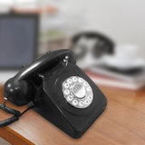 Maxbell Rotary Dial Landline Phone Dining Room Living Room Corded Landline Telephone Black