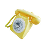 Maxbell Rotary Dial Landline Phone Dining Room Living Room Corded Landline Telephone Yellow